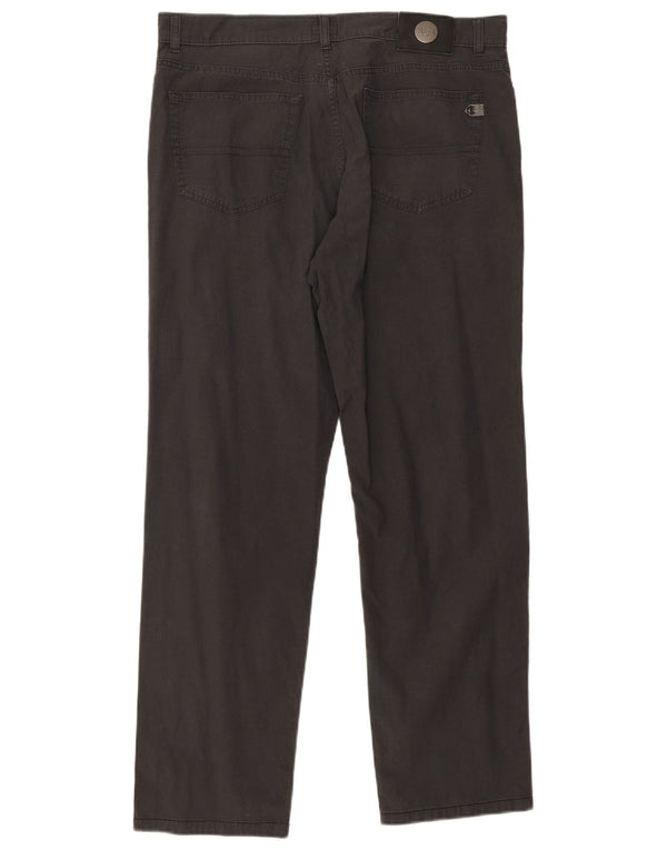 Trussardi Pantaloni drepti casual pentru bărbați W38 L31 bumbac gri