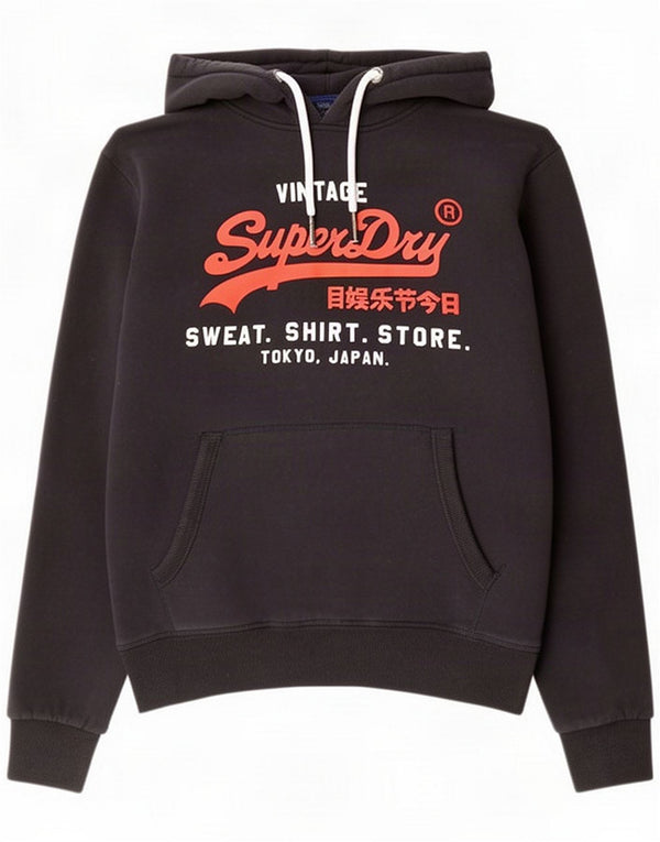 Superdry Pulover grafic pentru bărbați 2XL bumbac negru
