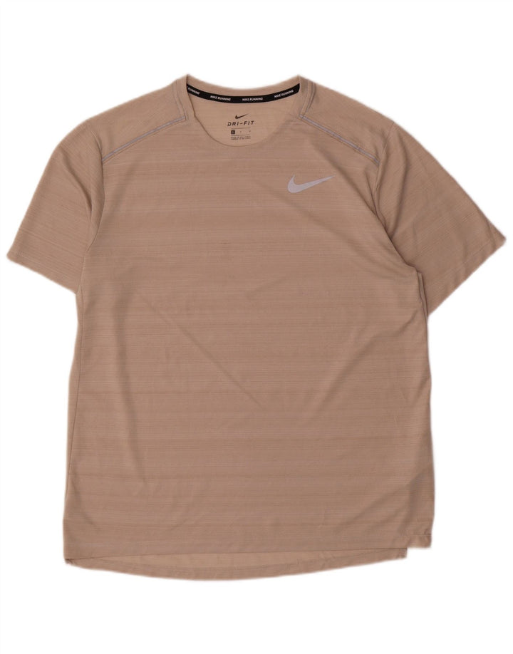 Tricou pentru bărbați Nike Dri Fit Top mare roz poliester cu dungi