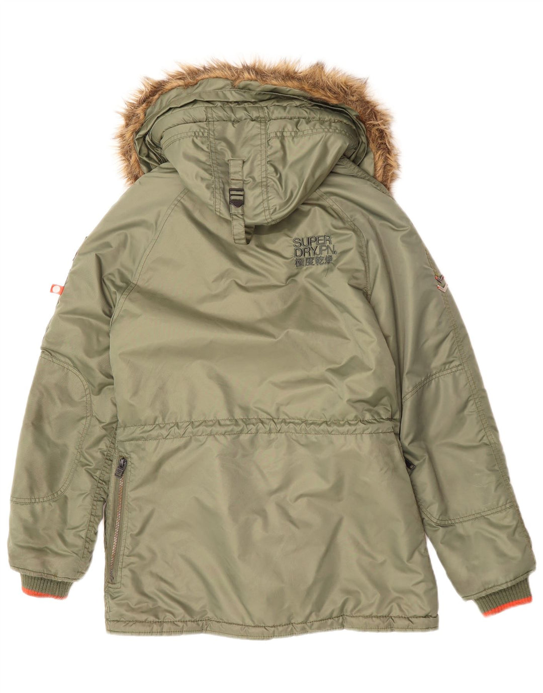Jachetă parka cu glugă pentru bărbați SUPERDRY UK 36 Nylon verde mic