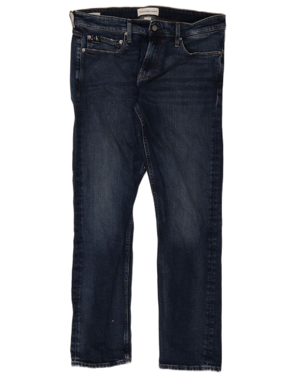 Blugi slim pentru bărbați Calvin Klein W34 L32 Bumbac albastru