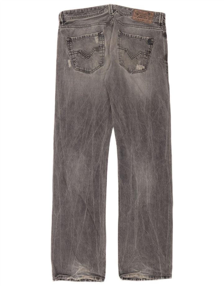 Blugi Distressed Cargo drepte pentru bărbați Diesel W32 L34 Bumbac albastru