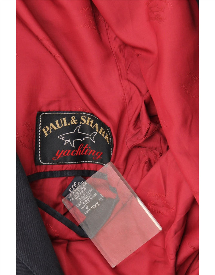 Sacou Paul & Shark pentru bărbați, cu 2 nasturi, UK 44 2XL, bumbac bleumarin