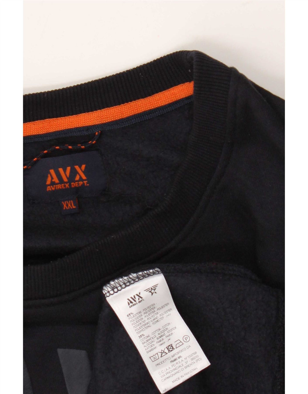 Pulover grafic pentru bărbați Avirex, 2XL, poliester bleumarin