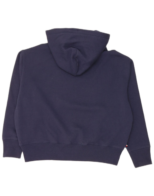 Pulover Tommy Hilfiger pentru damă cu grafică cu capota UK 14 Medium Bleumarin