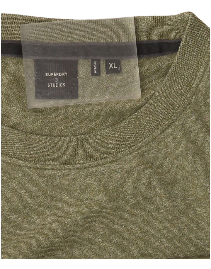Tricou Superdry pentru bărbați Top XL Kaki Flecked