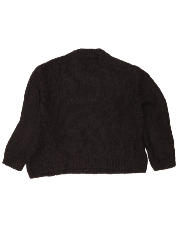 Pulover supradimensionat pentru femei Zara, cu gât turnut, UK 10, mic, negru, acrilic