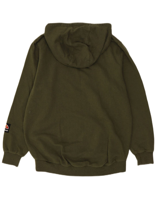 Ellesse Womens Oversized Graphic Longline Hoodie Jumper UK 10 Small Green