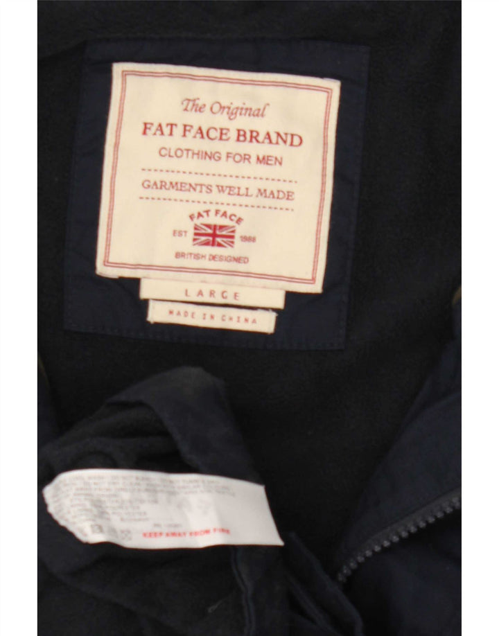 Jachetă cu glugă pentru bărbați Fat Face UK 40 Poliester mare bleumarin