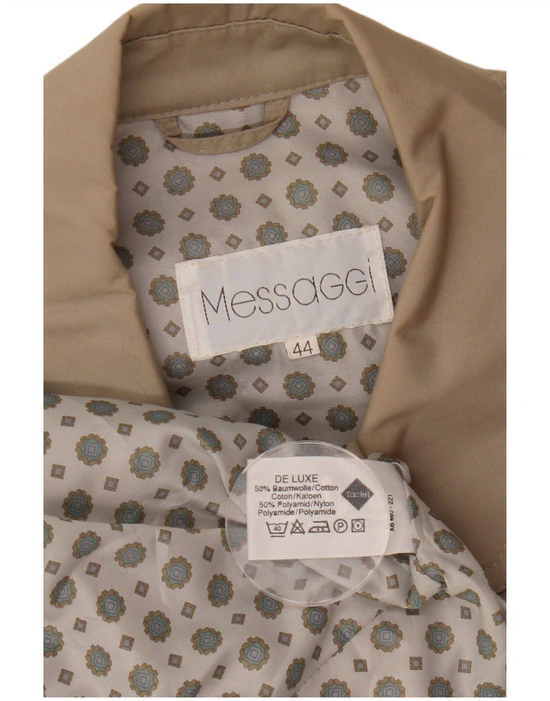 Pelernă de ploaie supradimensionată vintage pentru femei EU 44 XL bumbac bej