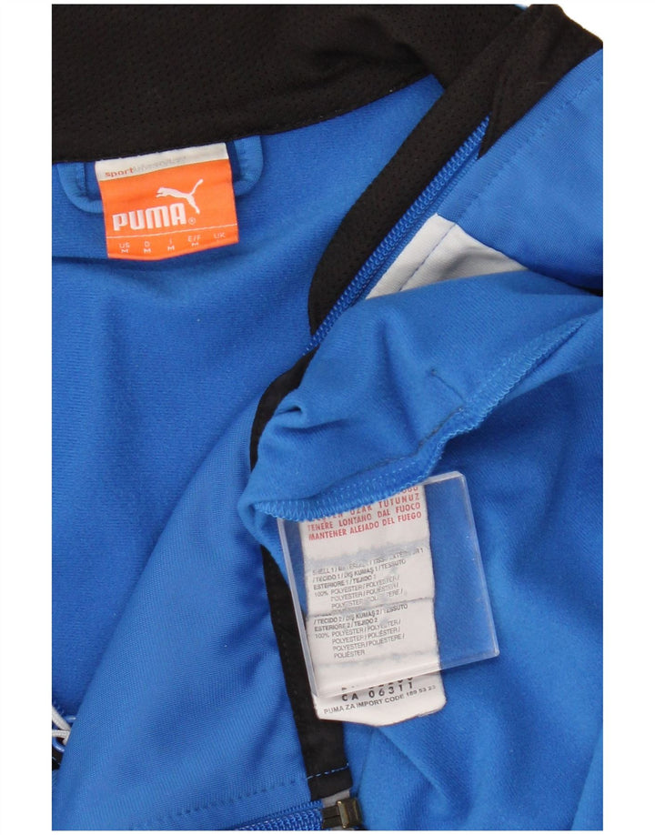 Jachetă de trening pentru bărbați Puma, albastru mediu, poliester color bloc