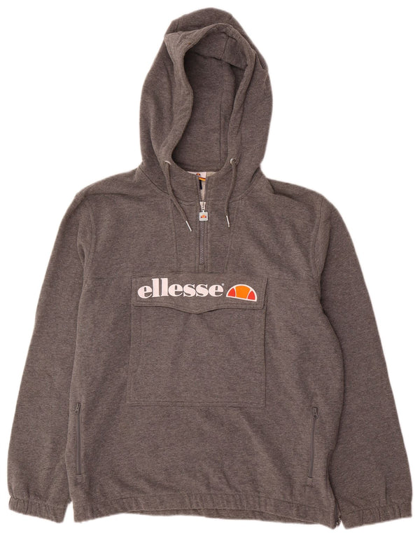 Pulover cu glugă supradimensionat pentru femei Ellesse, cu grafică, UK 12, gri mediu, pete