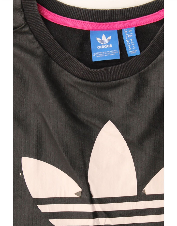 Pulover adidas pentru femei grafic supradimensionat UK 8 mic negru