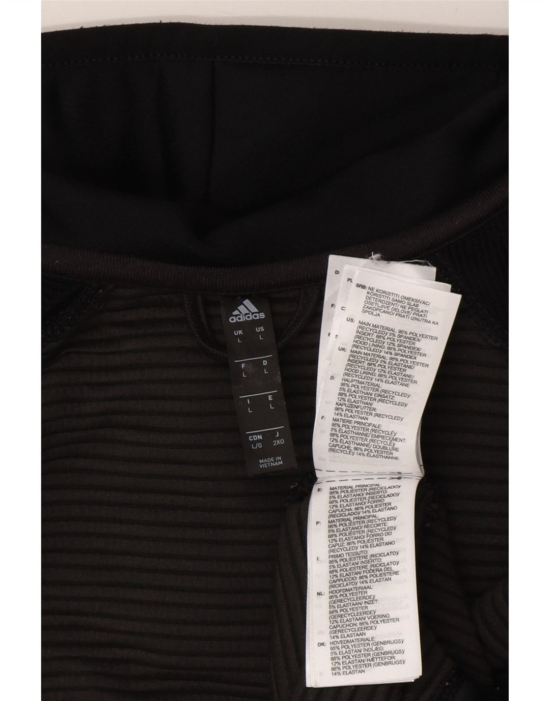 Jachetă de trening pentru bărbați Adidas cu glugă, mare, negru, poliester