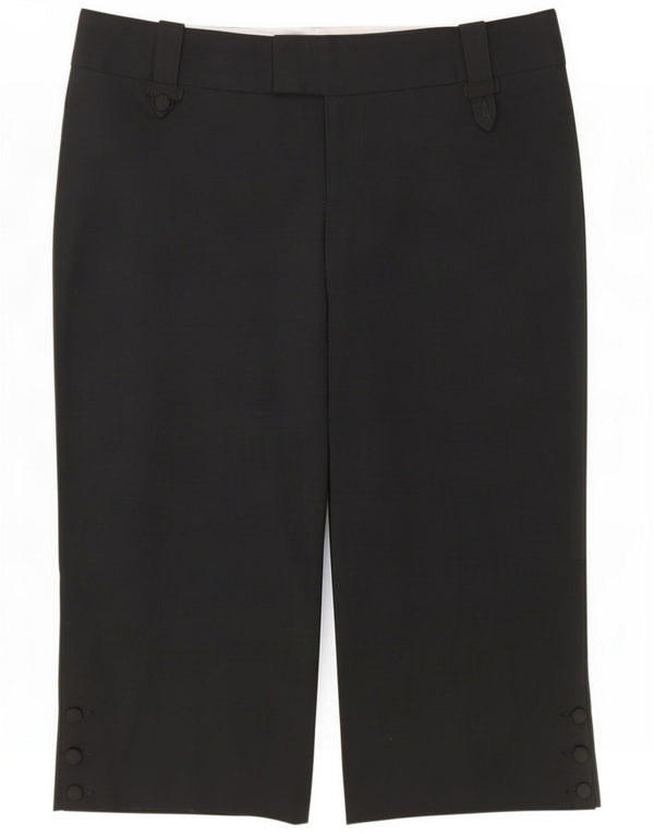 Pantaloni capri pentru femei Mossimo US 12 Large W34 L21 Poliester negru