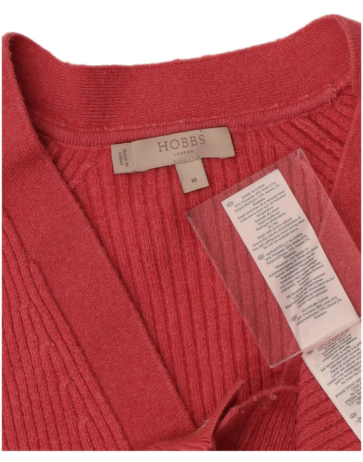 HOBBS Womens Cardigan Sweater UK 14 Medium Pink Polyester