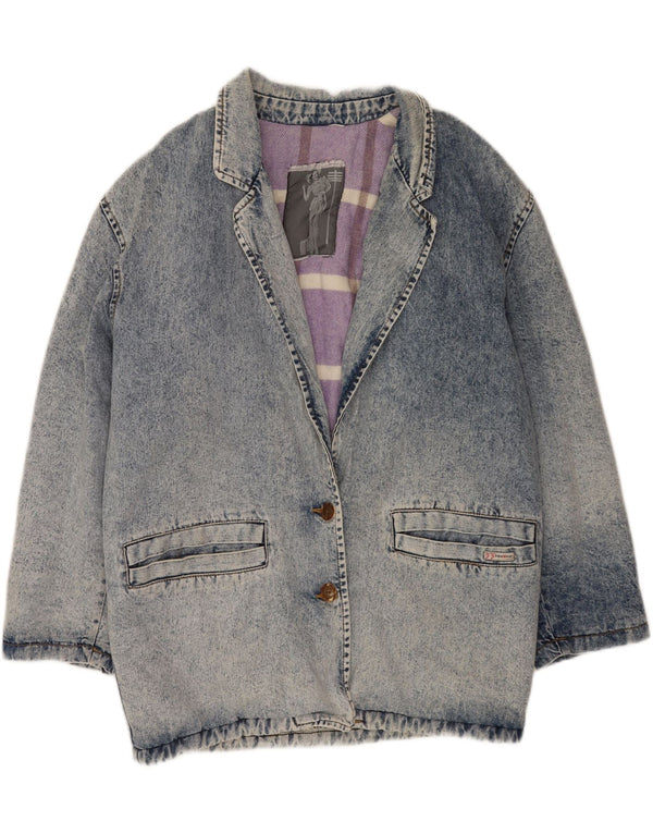 Jachetă de blugi vintage pentru femei UK 16 Large Blue