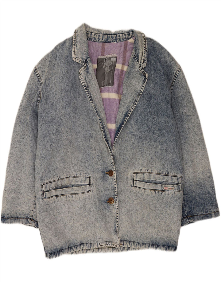 Jachetă de blugi vintage pentru femei UK 16 Large Blue
