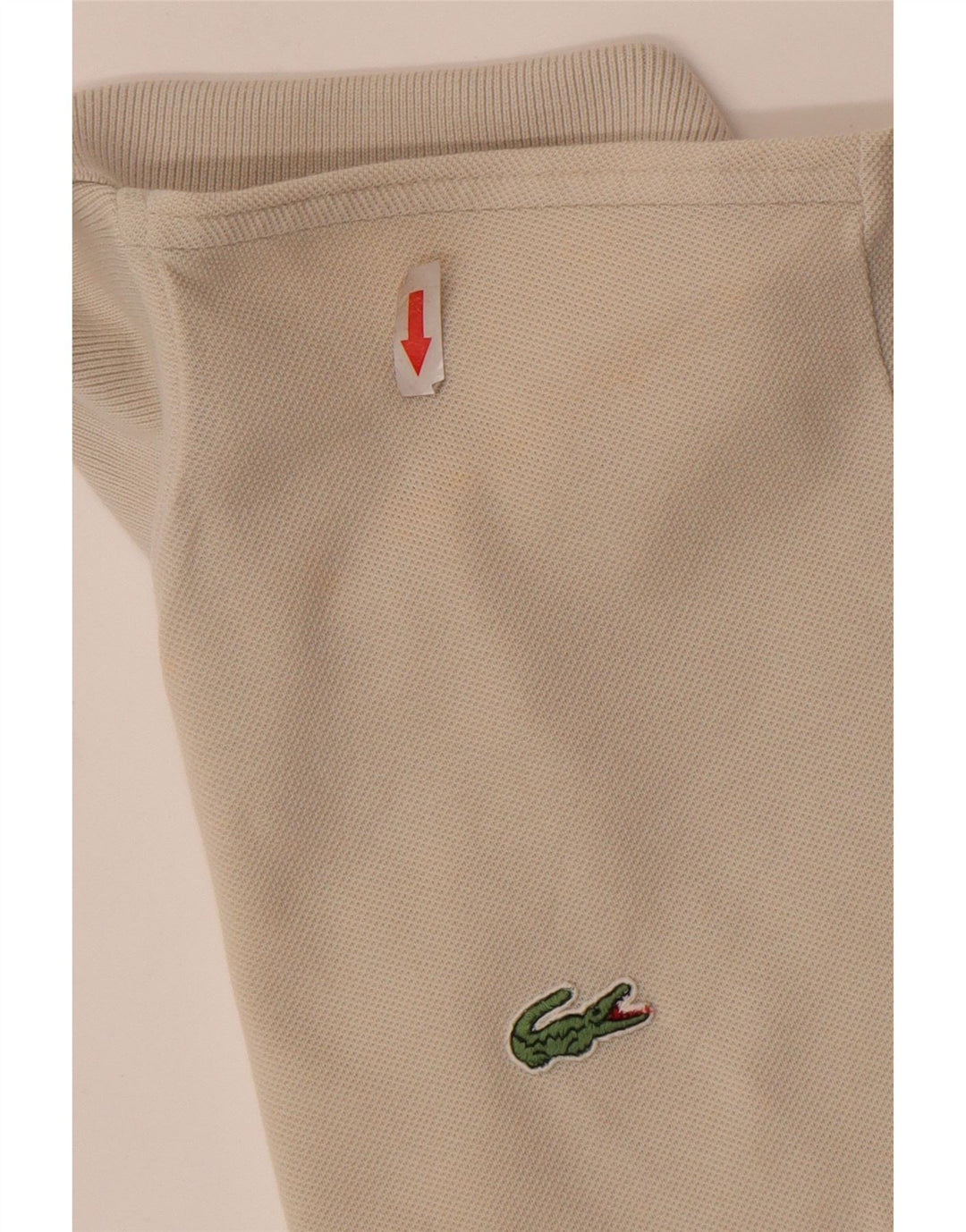 Tricou polo Lacoste pentru bărbați, mărimea 4, bumbac alb, mediu