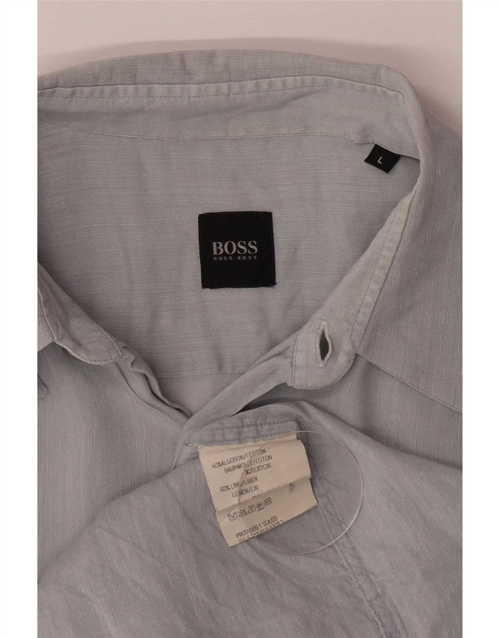 Cămașă pentru bărbați Hugo Boss Regular Fit, mare, albastru, bumbac