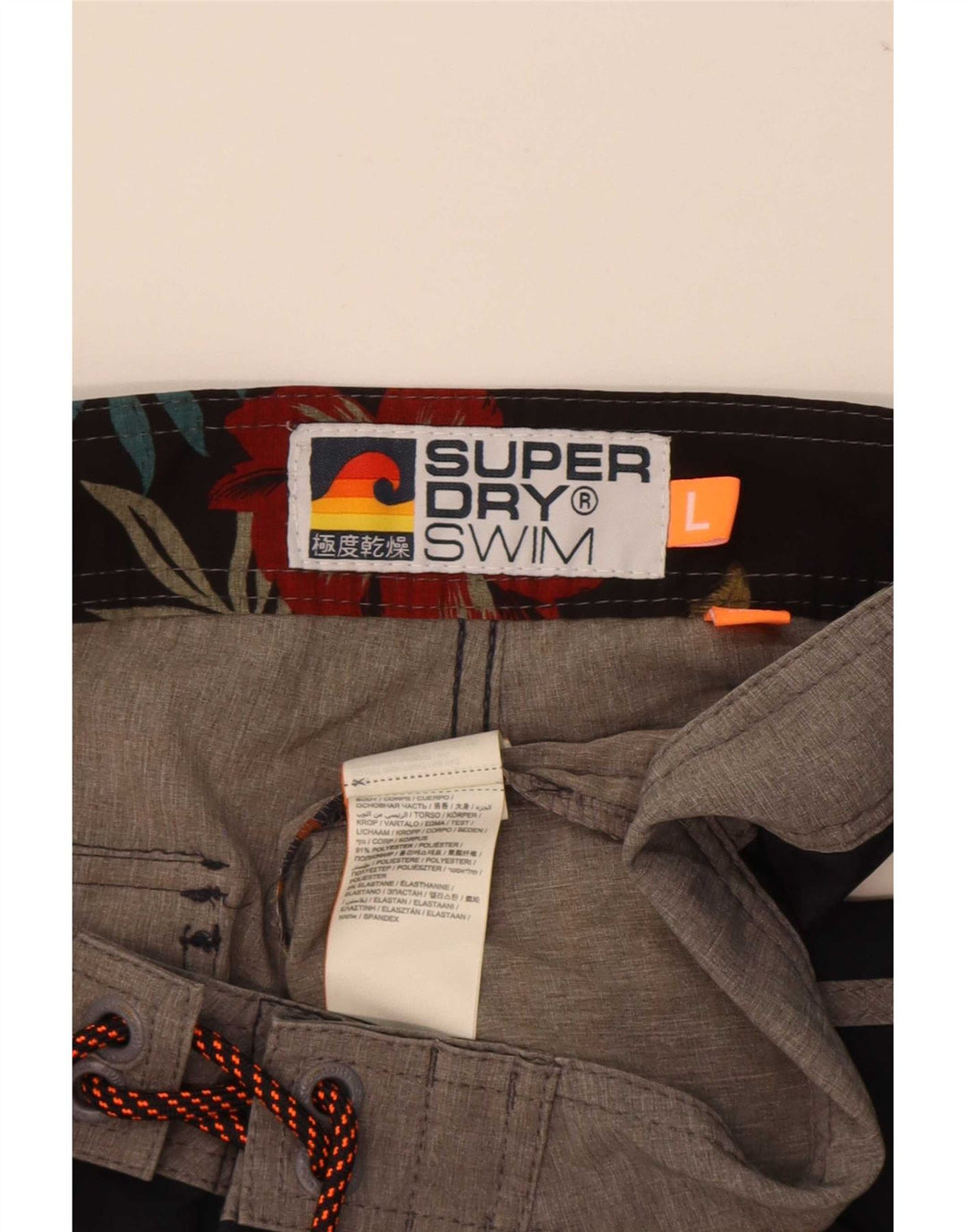 Pantaloni scurți de înot Superdry pentru bărbați, mari, albastru, poliester cu dungi