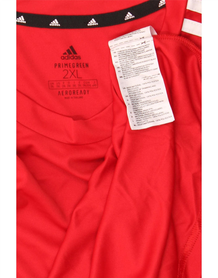 Tricou pentru bărbați Adidas Aeroready Top 2XL poliester roșu
