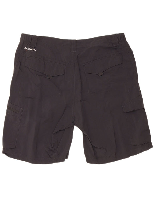 Pantaloni scurți cargo Omni-Shade pentru bărbați COLUMBIA W36, nailon mare, negru