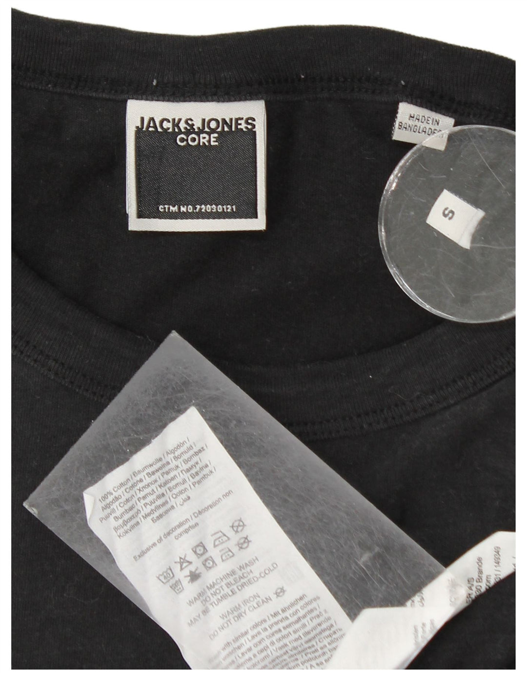 Tricou Jack & Jones pentru bărbați Top mic bumbac negru