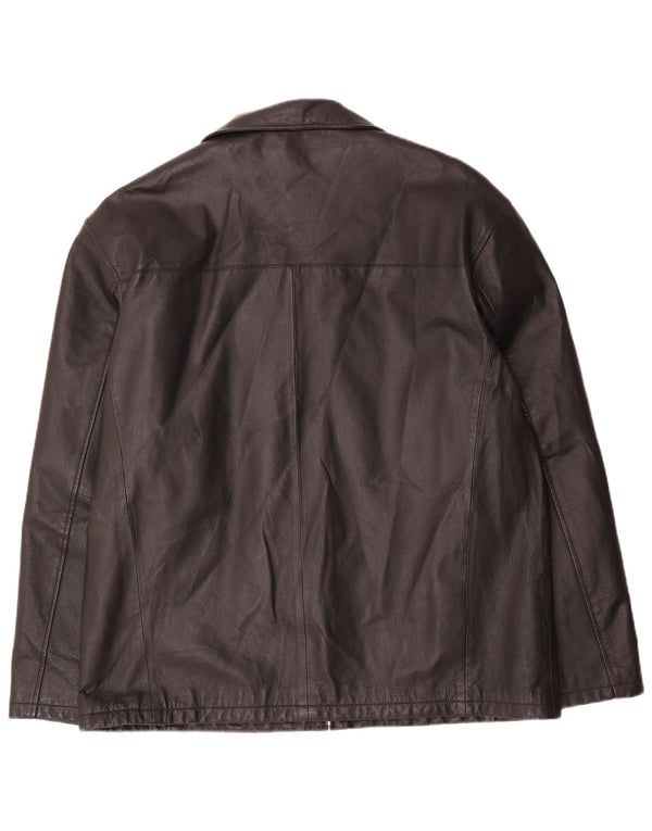 Jachetă de piele pentru bărbați Angelo Litrico UK 42 XL Negru
