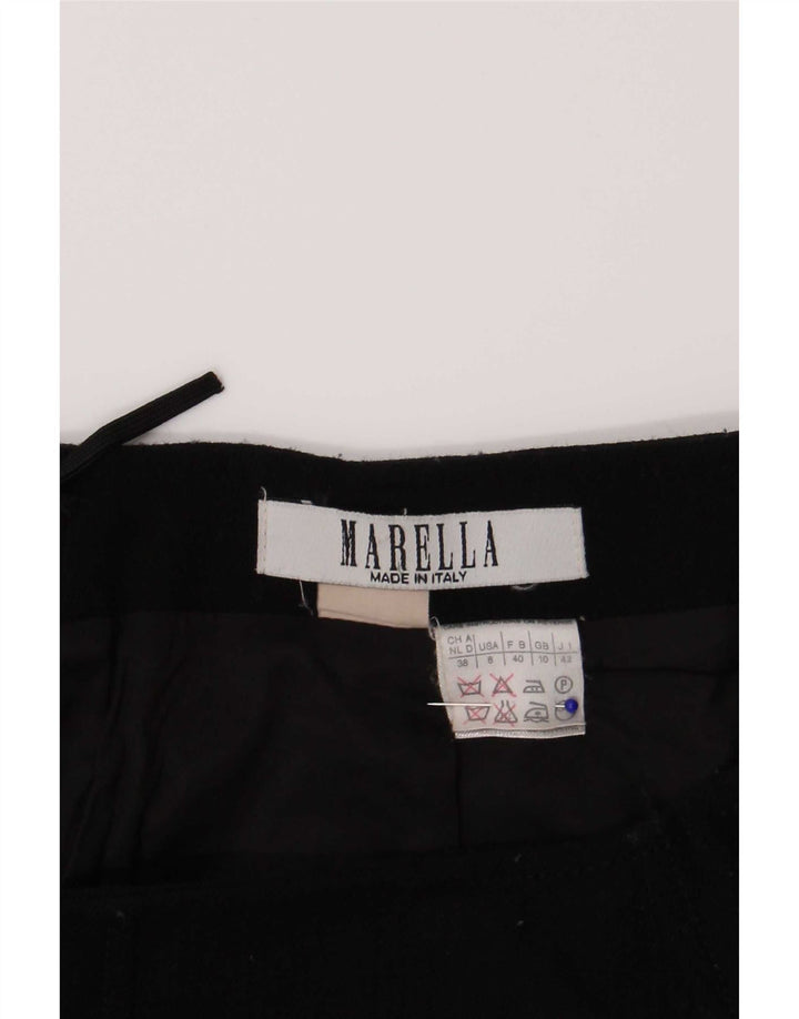 Fusta mini pentru femei Marella UK 10 Small W26 Lână neagră