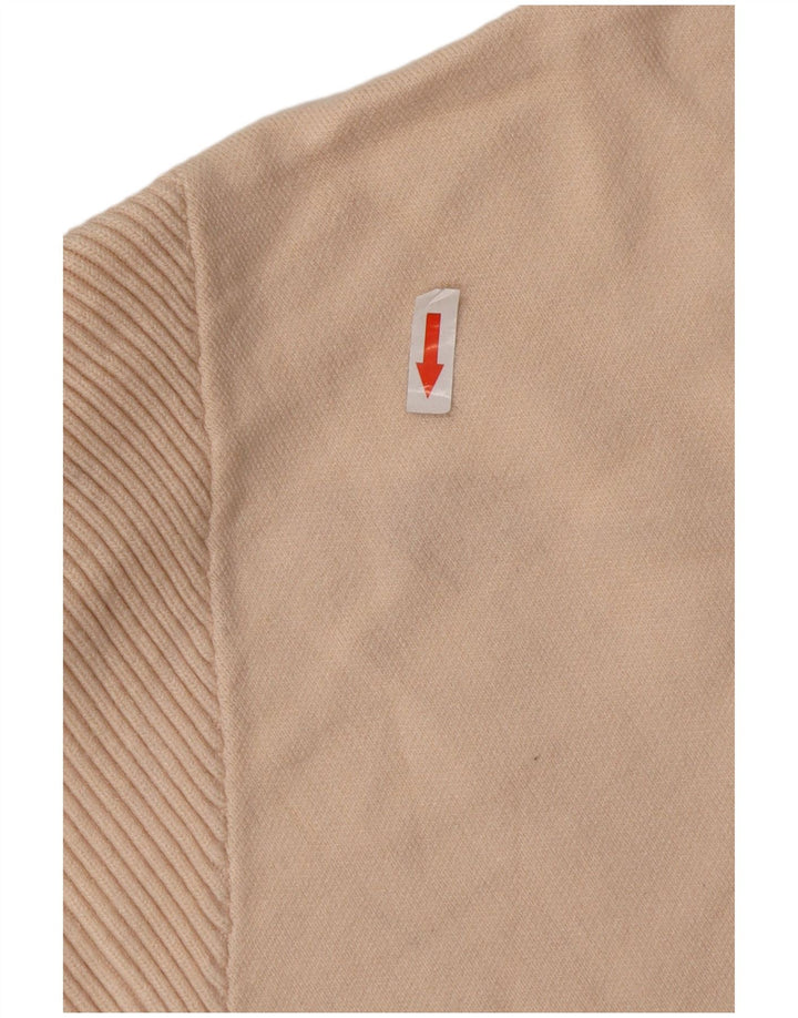 Pulover pentru femei ZARA, supradimensionat, cu fermoar și gât, UK 14, Bej mediu