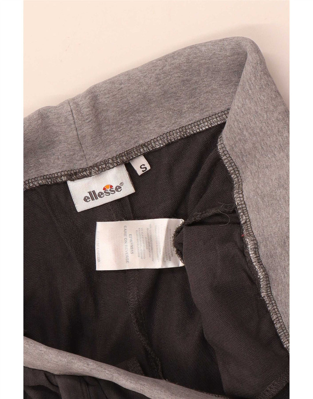 Pantaloni de trening Ellesse pentru femei Joggeri mici, gri, bumbac color bloc