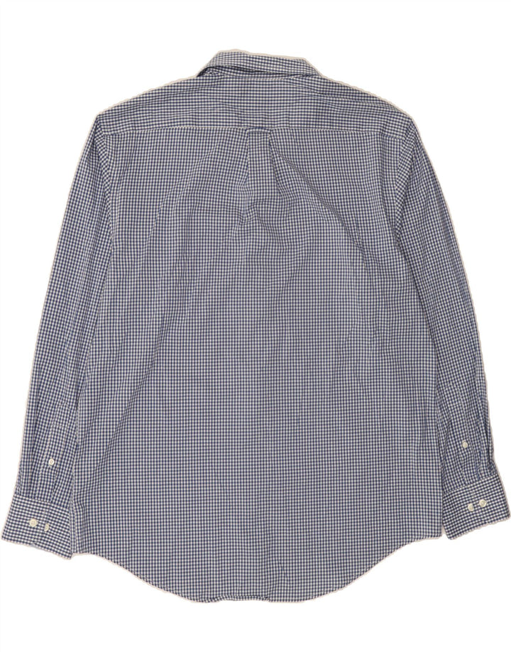 IZOD Mens Shirt Large Blue Gingham Cotton Vintage Izod and Second-Hand Izod from Messina Hembry 