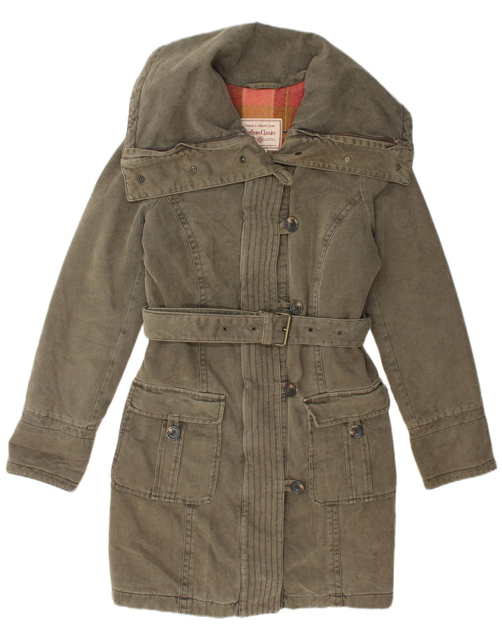 Palton Marlboro Classics pentru femei UK 12, bumbac verde mediu