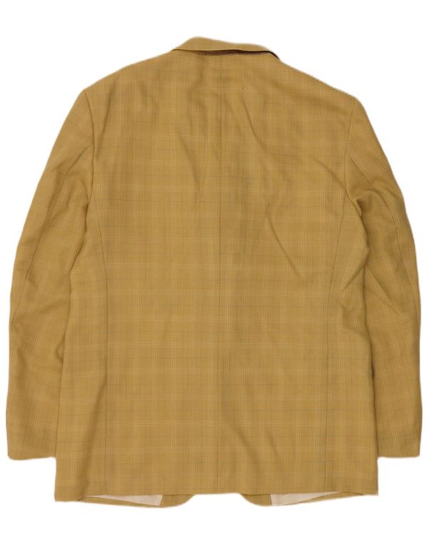Vestra pentru bărbați Blazer Jacket cu 3 nasturi UK 38 Medium Yellow Check