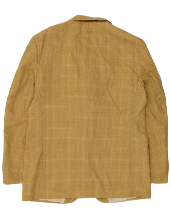 Vestra pentru bărbați Blazer Jacket cu 3 nasturi UK 38 Medium Yellow Check