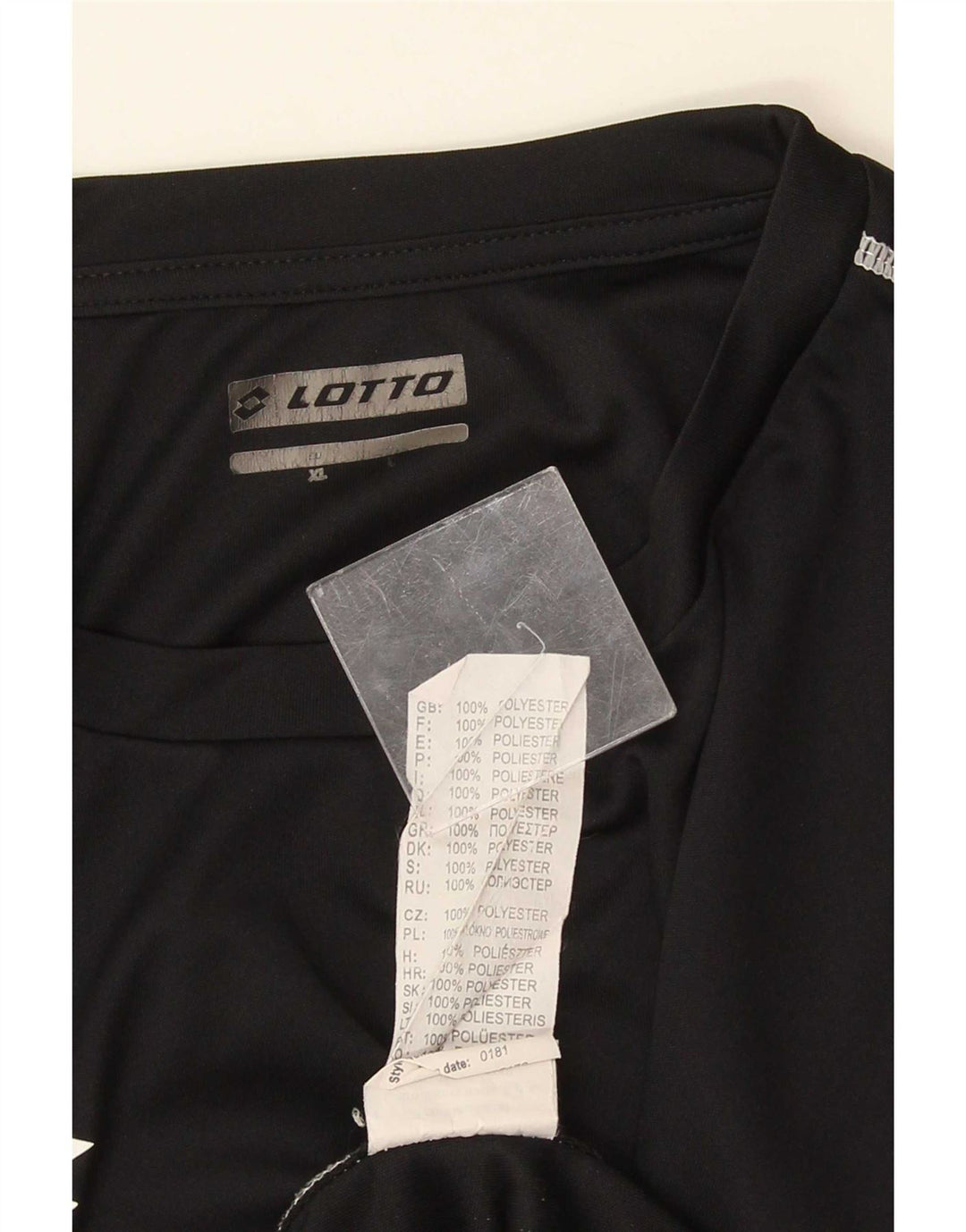 Tricou Bărbați Lotto Top Mare Poliester Negru