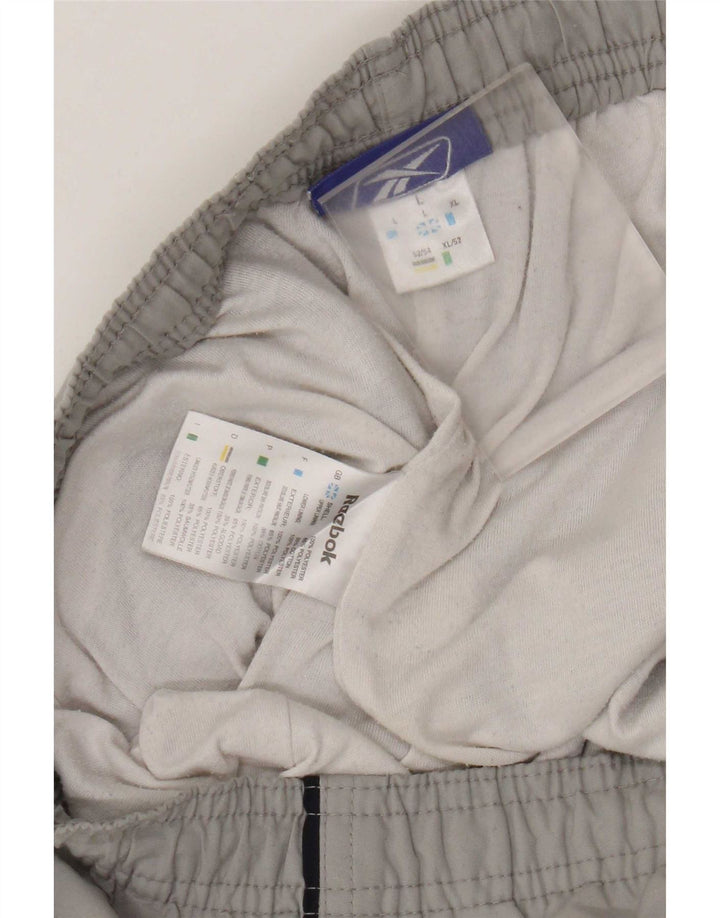 Pantaloni de trening grafic pentru bărbați Reebok Joggeri mari, gri, poliester