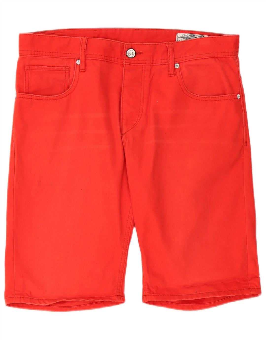 Pantaloni scurți din denim Jack & Jones pentru bărbați, mari W34, bumbac roșu