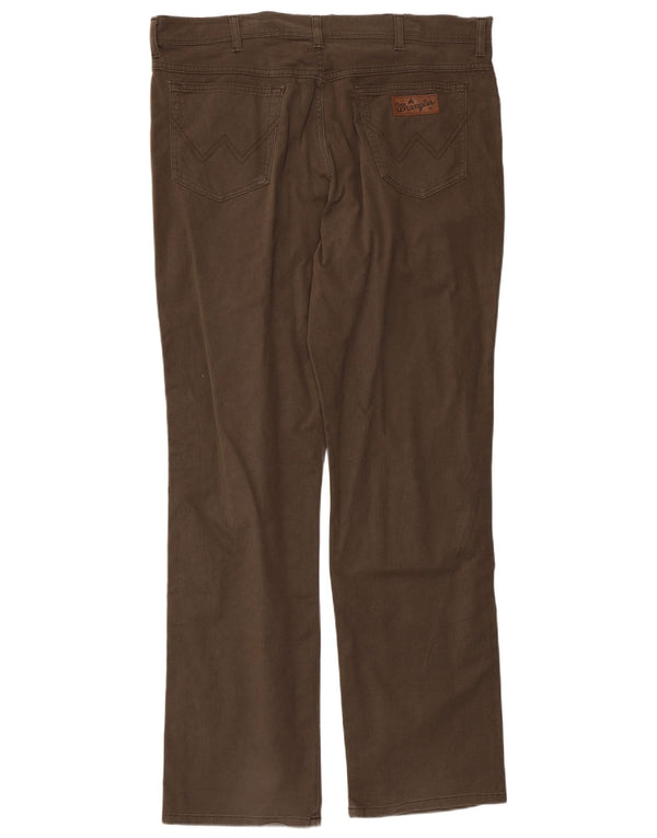 Pantaloni casual drepti pentru bărbați Wrangler W40 L33 Bej Herringbone