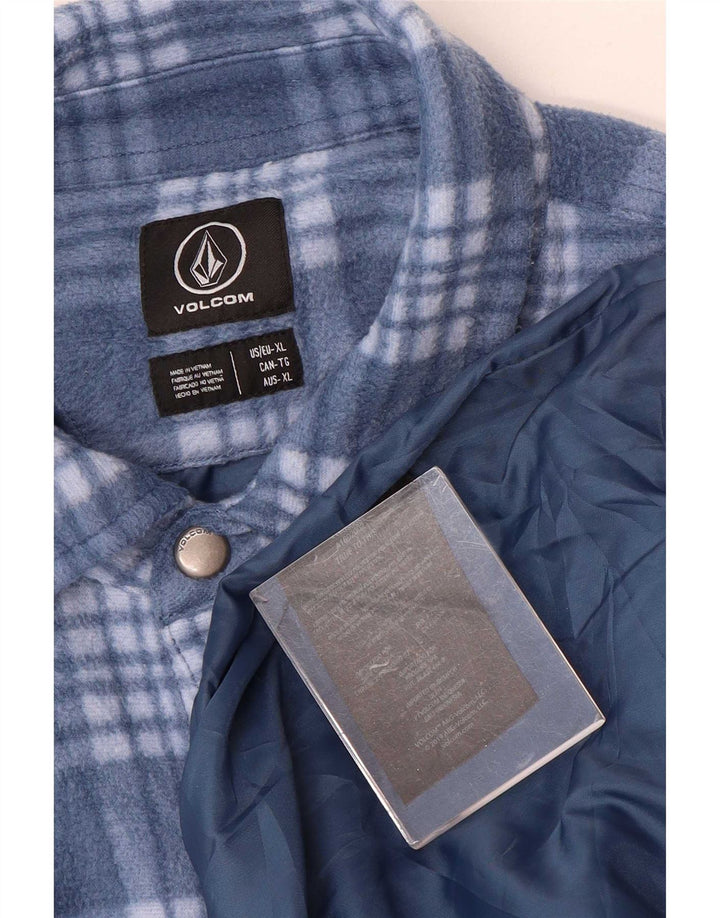 Cămașă pentru bărbați Volcom Lumberjack Fleece XL Blue Check Poliester