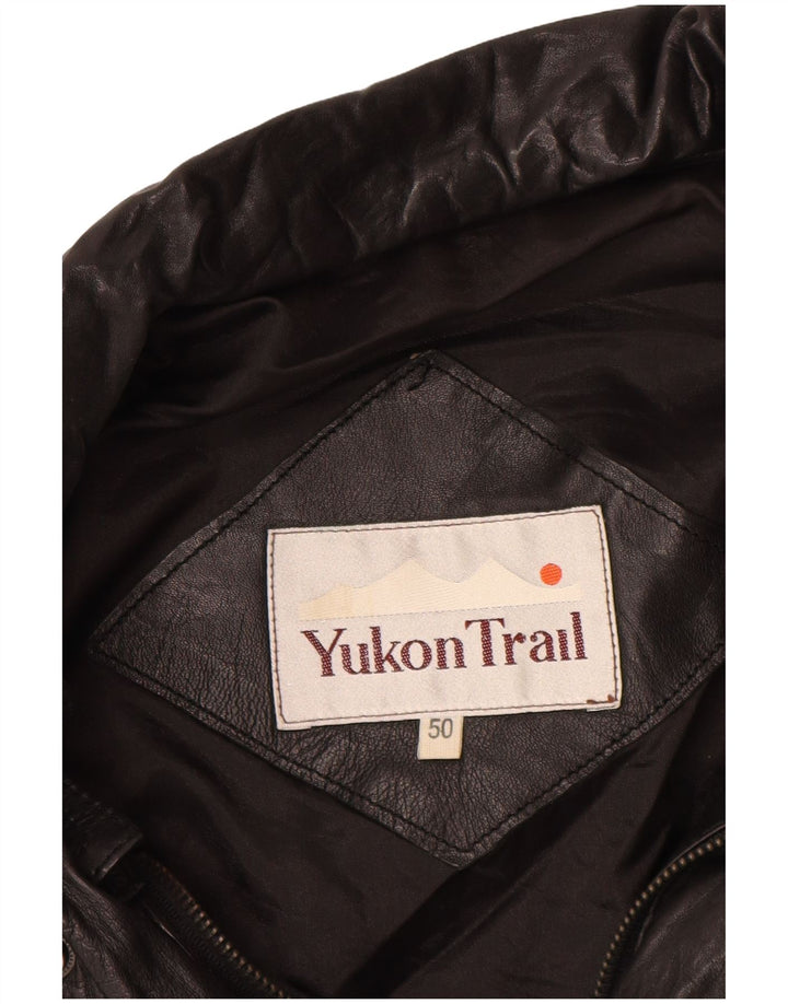 Geacă de piele pentru bărbați Yukon Trail IT 50 Large Black