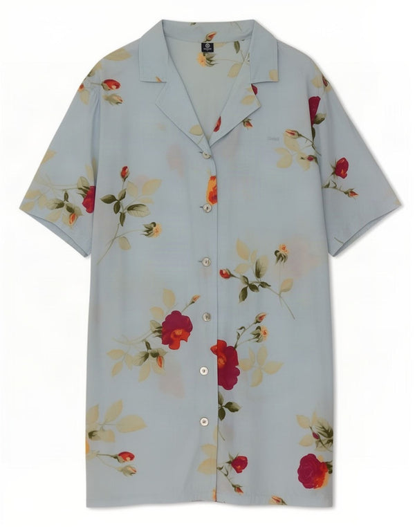 Rochie cămașă Colmar pentru femei cu mâneci scurte UK 18 XL Albastru Floral