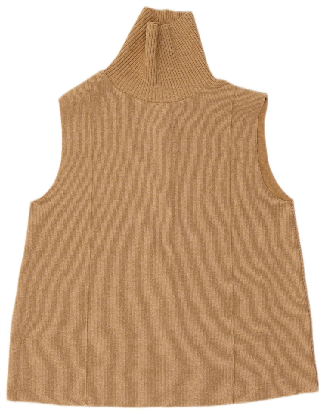 Vest Vest Top Femei Zara UK 12 Medium Bej Bumbac