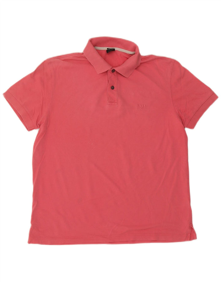 Cămașă polo Hugo Boss pentru bărbați, bumbac roșu mare