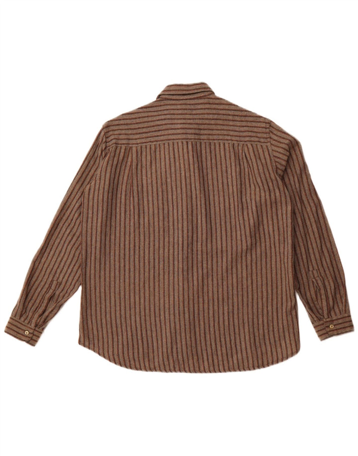 Cămașă de flanel pentru bărbați WRANGLER, poliester mare maro cu dungi