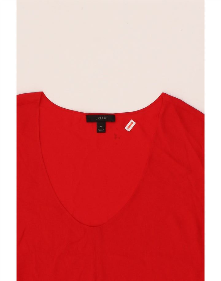 J. CREW Womens Sleeveless Blouse Top US 6 Medium Red Polyester Vintage J. Crew and Second-Hand J. Crew from Messina Hembry 