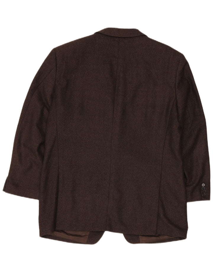 COLOMBO Jachetă pentru bărbați cu 2 nasturi EU 54 2XL Maro Cașmir cu oase de pește