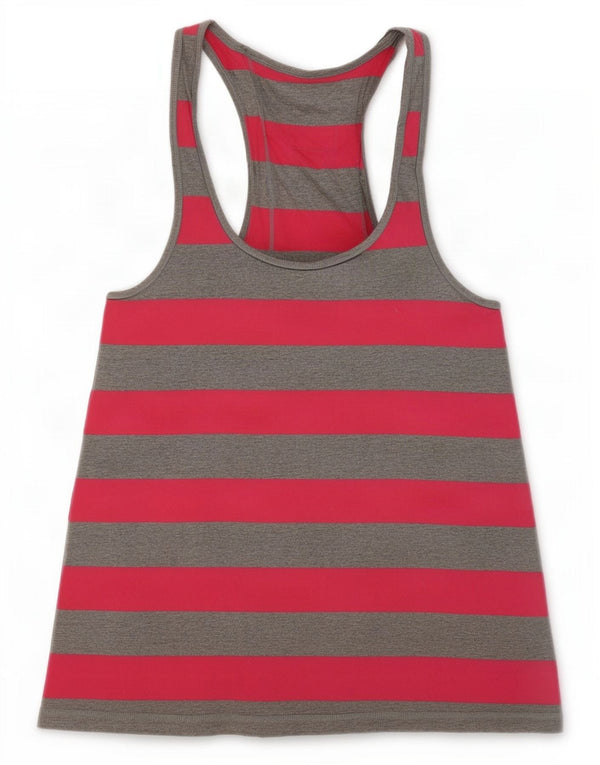 Jack Wills Femei Graphic Vest Vest Top UK 8 mic, gri, bumbac cu dungi