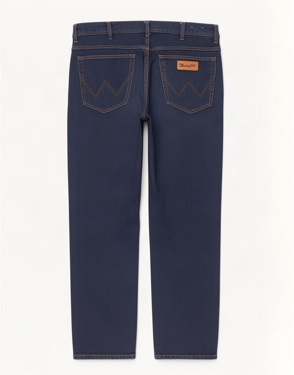 Blugi drepte pentru bărbați Wrangler Texas W40 L30 bumbac bleumarin